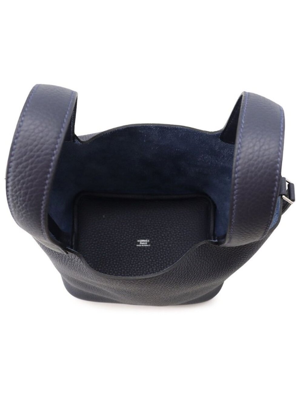 Hermes Handbag Picotin Lock PM Blue Nuit Silver Taurillon Clemence Tote - Picture 5 of 7